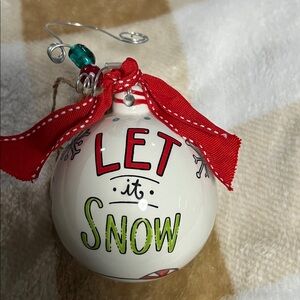 Glory Haus Festive Gingerbread House Ornament - Green and Red